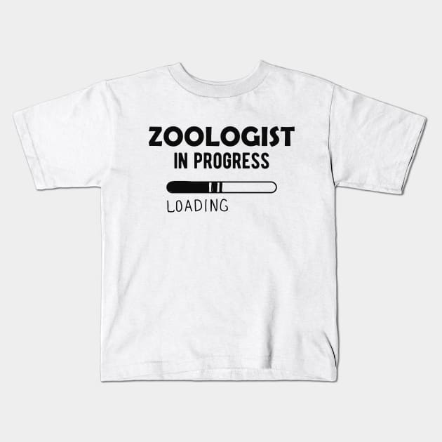 Zoology student - Zoologist in progress loading Kids T-Shirt by KC Happy Shop